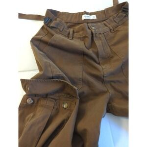 Cargo Jeans Women 6 Chocolate Brown Baggy Wide Leg Preppy Trend Fashion Forward